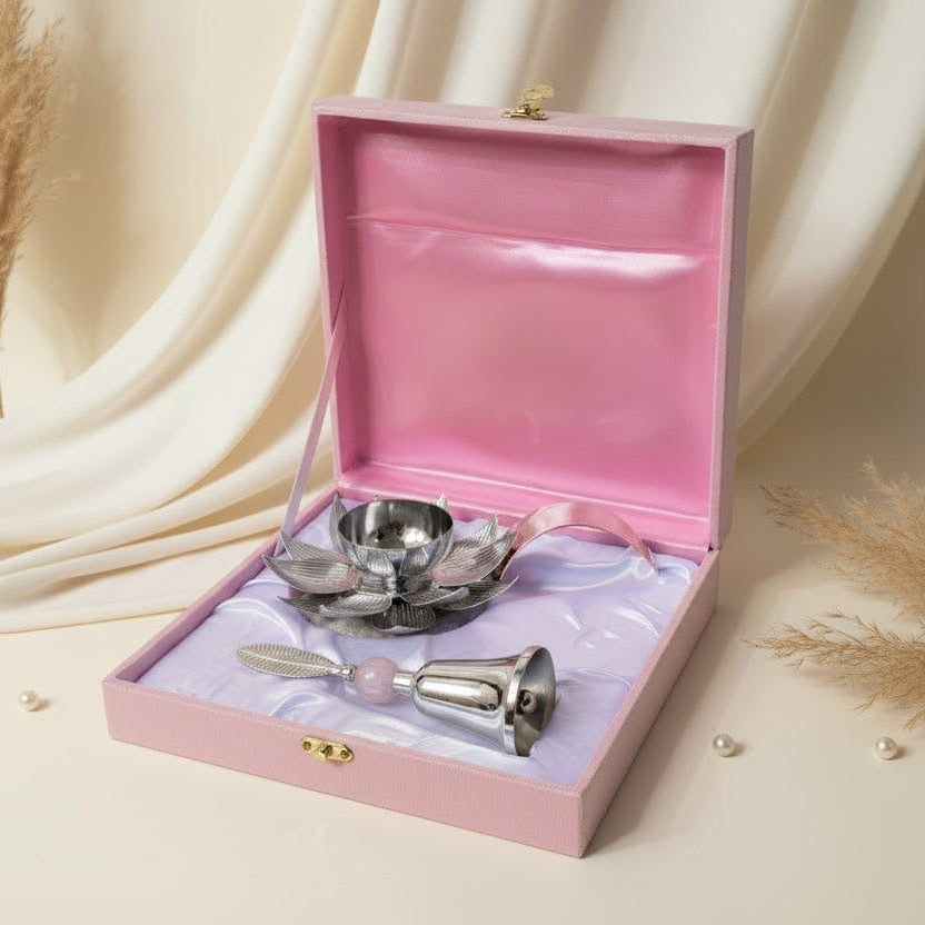 Chandrika Bloom – 99% Silver-Plated Elegance Set