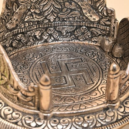 Antique Silver Vastu Turtle Incense Holder (Dhoop Dani)