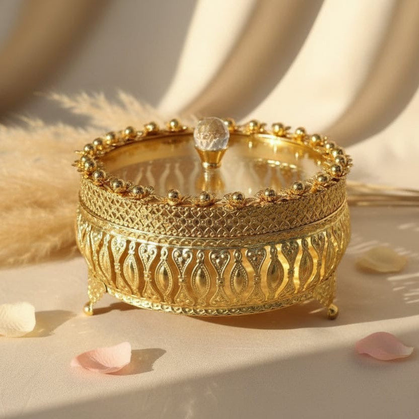 Kanak Kiran – 99% Silver-Plated Royal Trinket Casket