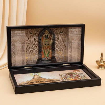 Ayodhya Heritage: Lord Ram Lalla 99 Silver-Plated Commemorative Box
