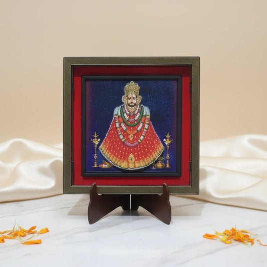 Sacred Khatu Shyam Ji: 99 Silver-Plated Devotional Frame