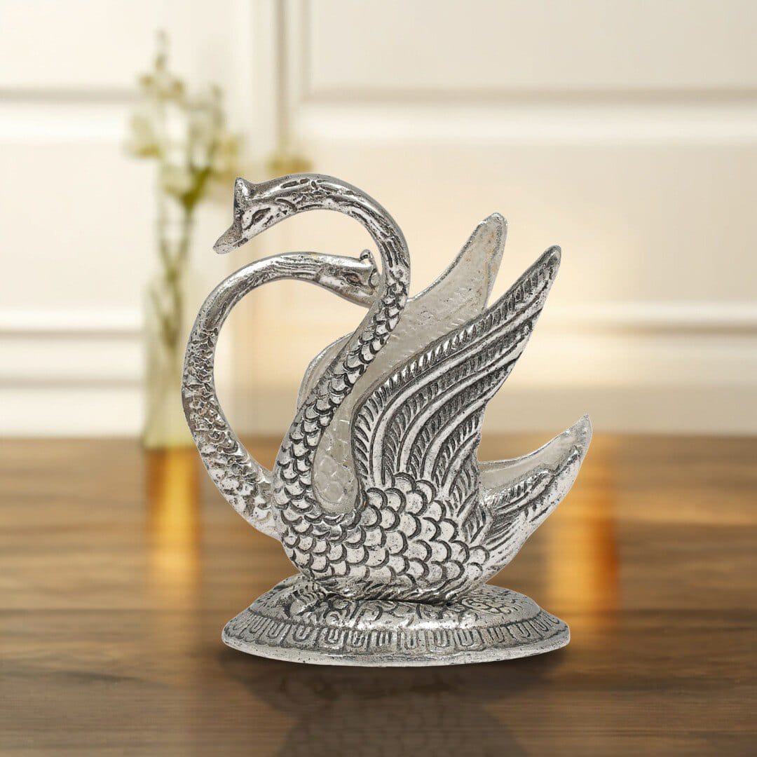 Antique Silver Swan Napkin Holder